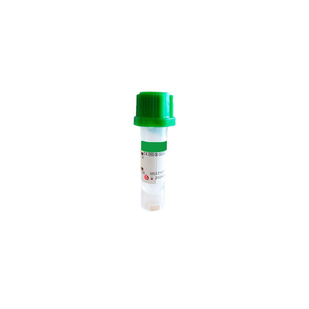 Tubo Verde Pediátrico Heparina de Litio - 1 ml